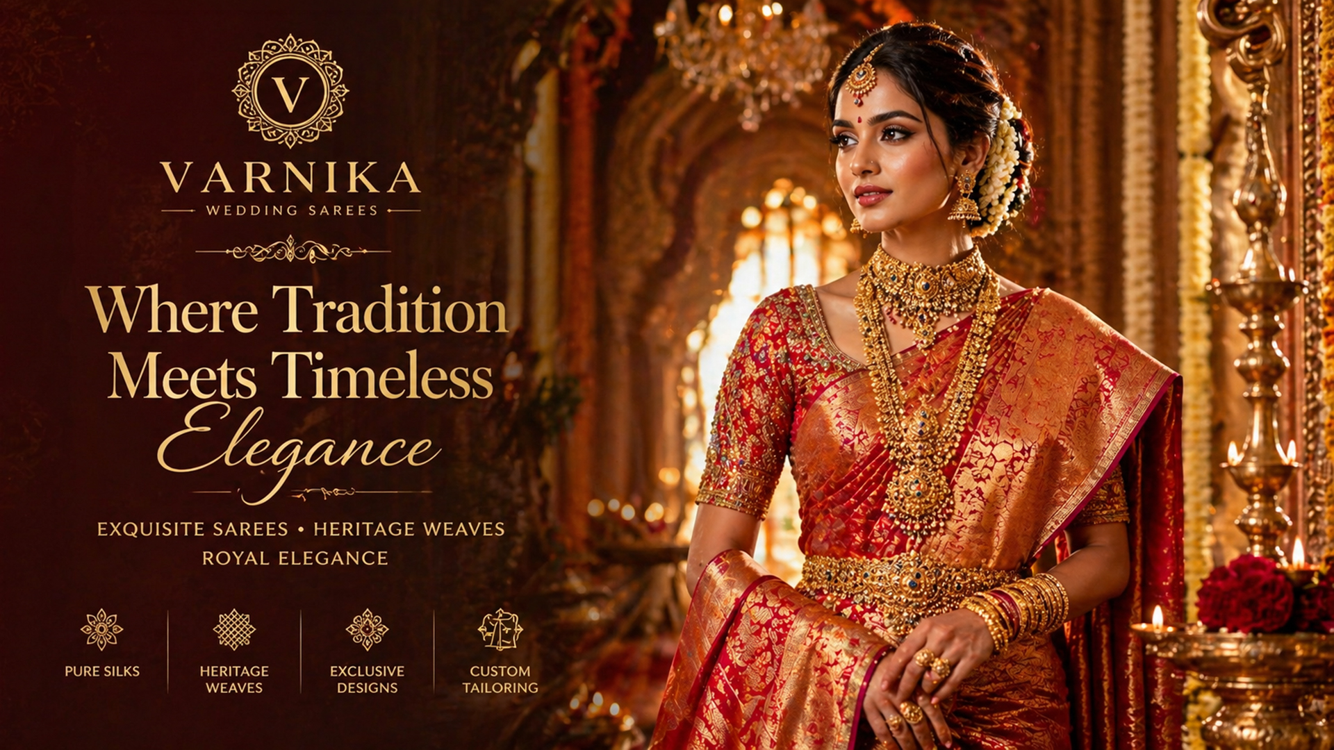 Wedding saree banner design showcase